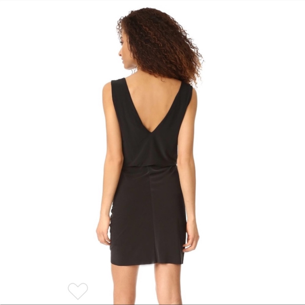 Misa Los Angeles Black Leza Draped Jersey Tank Dress, Size Medium - Picture 4 of 13